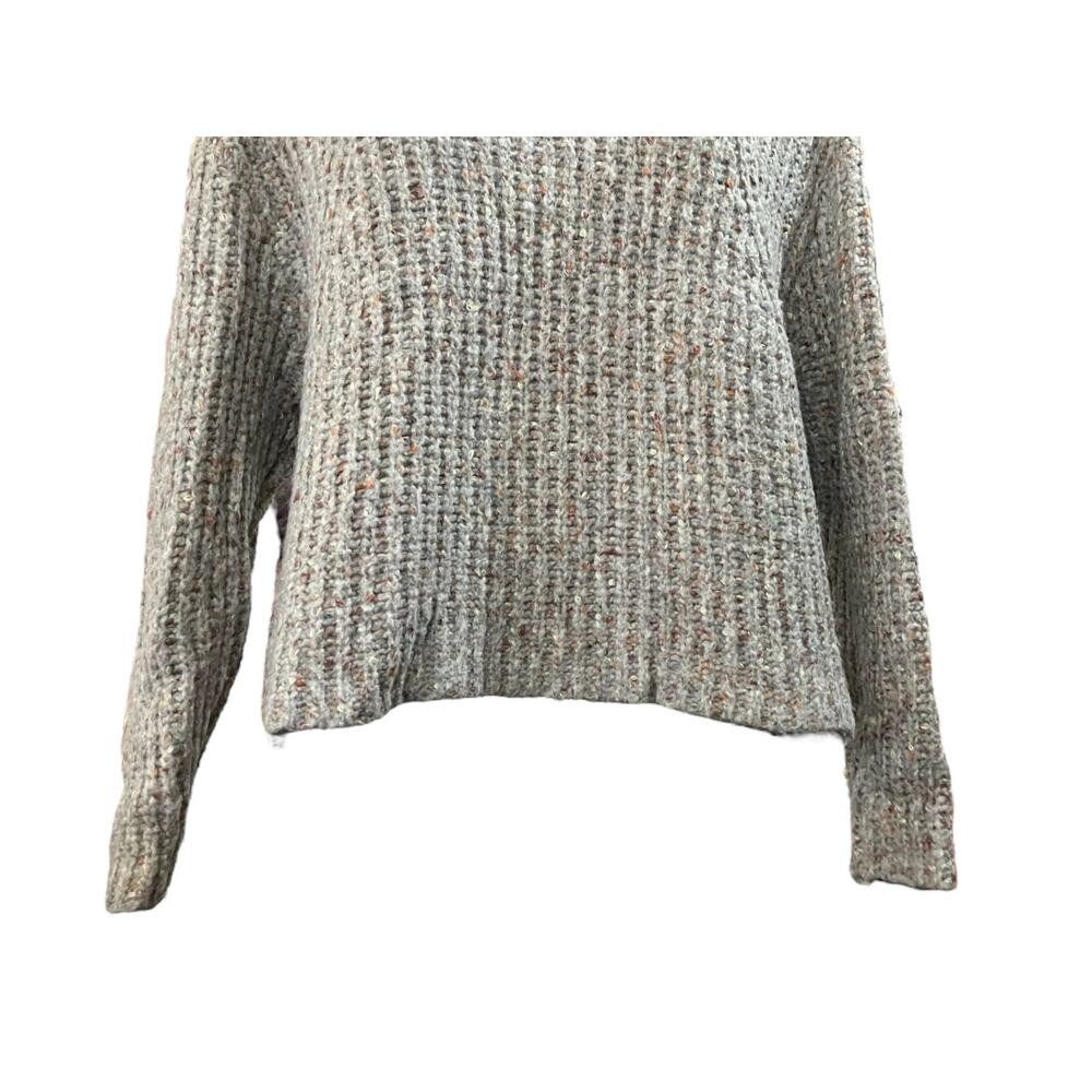 A New Day Women's Gray High Neck Long Sleeve Cropped Warm Sweater | Size XL - Picture 4 of 7